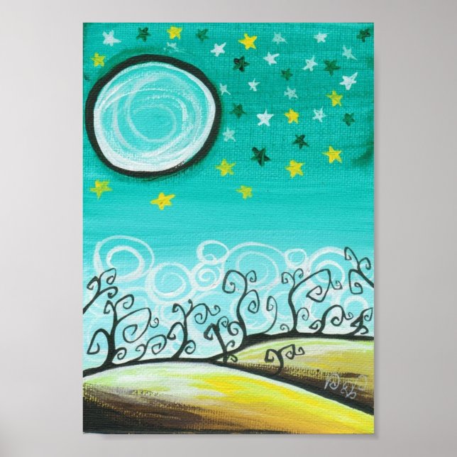 Poster Floresta à Noite (Frente)