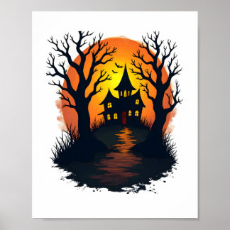 Poster Floresta Assombrada – Camiseta da Natureza de Hall