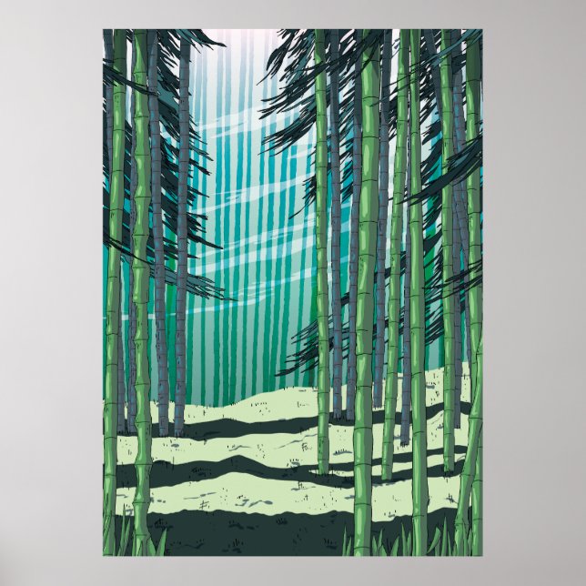 Poster Floresta Bamboo (Frente)