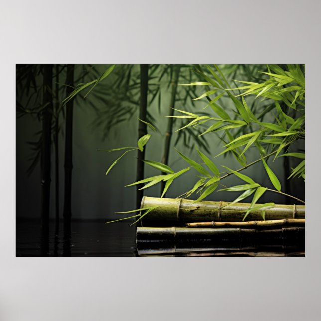 Poster Floresta Bambosa Tranquilo Natureza Pacífica (Frente)