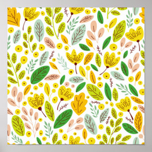 Poster Floresta Botânica Vintage Autumn