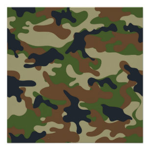 Póster Floresta Camo