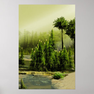 Póster Floresta carbonífera