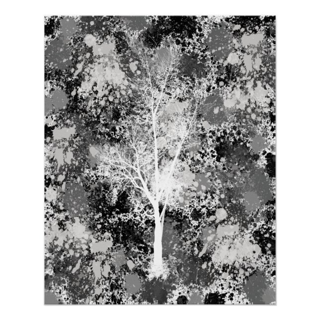 Póster Floresta Chic Abstrata (Frente)