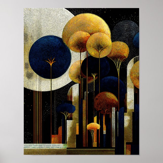Poster Floresta da Meia-Noite #7 - Download Digital 4x5 (Frente)