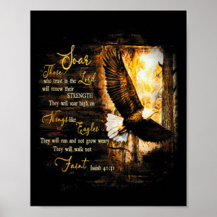 Poster Floresta de Águia Eles Voarão Alto Nas Asas Jesus