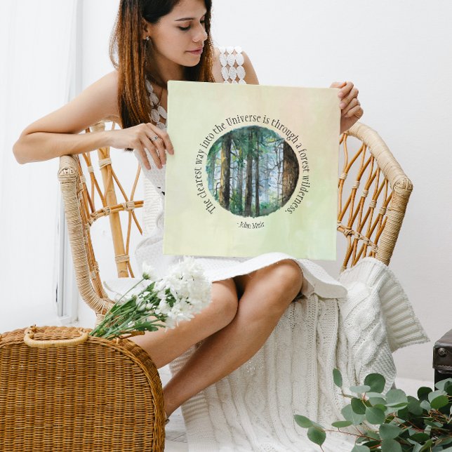 Poster Floresta de Aquarela de Cotação Muir (Criador carregado)