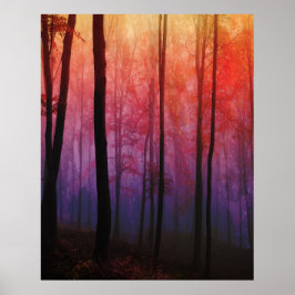 Póster Floresta de Árvores da Woods Sussurrante Arte Pais