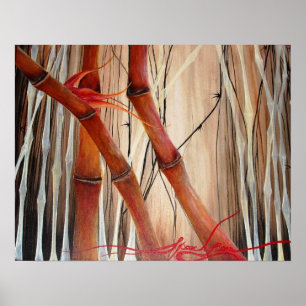 Poster Floresta de bambu