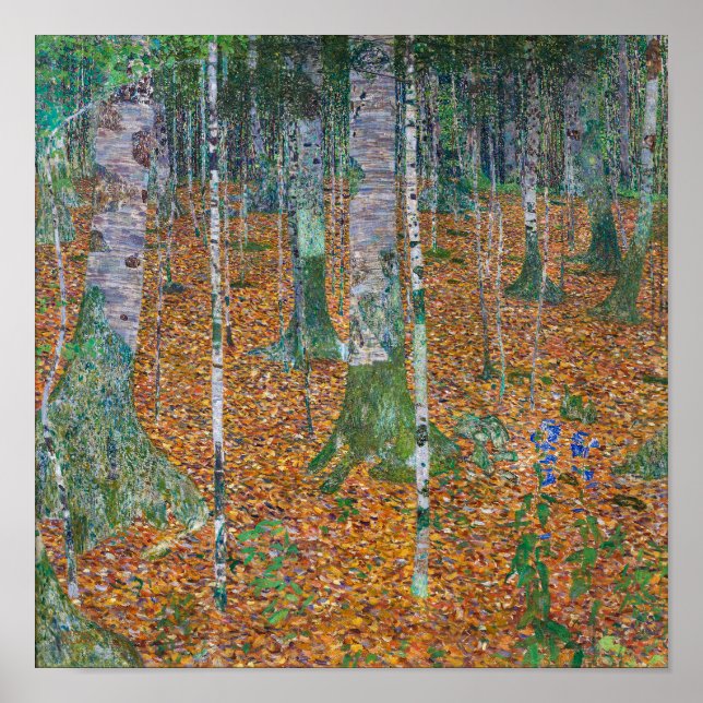 Poster Floresta de Bétulas | Gustav Klimt | (Frente)
