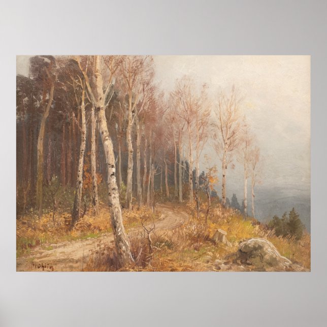 Poster Floresta de Bétulas – Hugo Mühlig (Frente)
