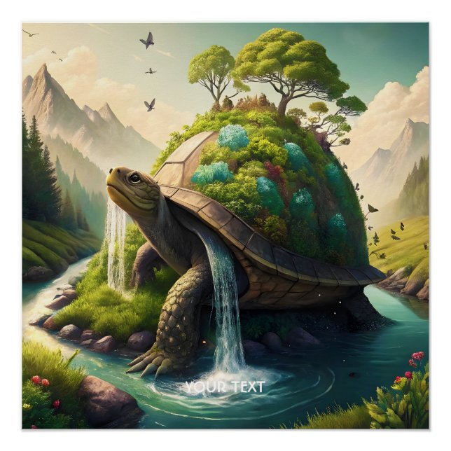 Póster Floresta de Caieira-Tartaruga Fantasy (Frente)