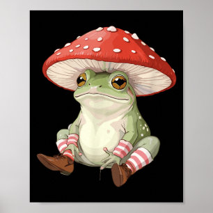 Poster Floresta de Cogumelo de Sapo Natureza Estética Cot