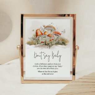 Poster Floresta de Cogumelo Encantada Não Diga Bebê