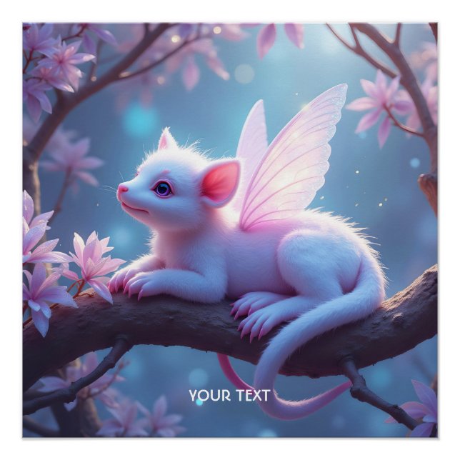Póster Floresta de Criatura Rosa Fantasma (Frente)