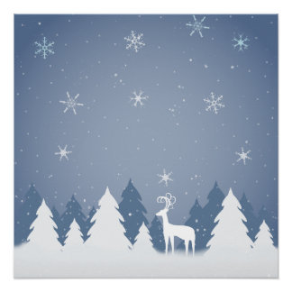 Póster Floresta de inverno