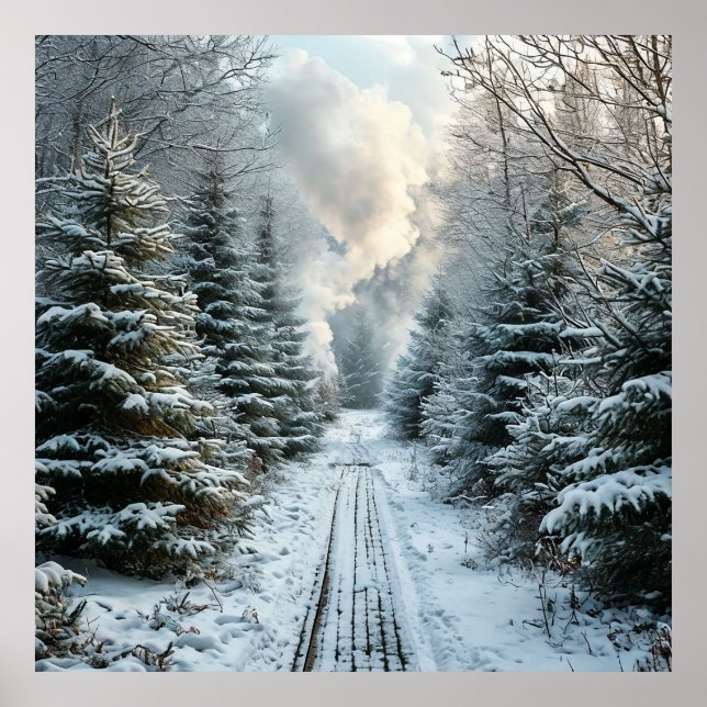 Poster Floresta de inverno (Frente)