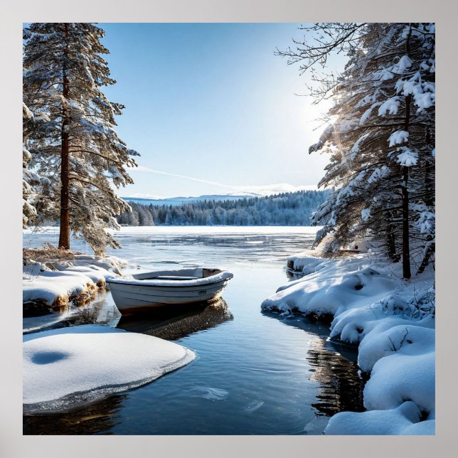 Poster Floresta de inverno (Frente)