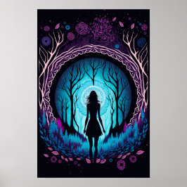 Poster Floresta de Mandala Psicodélica | Trippy 2