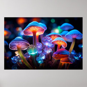 Poster Floresta de Mushroom Serene Tranquil Pacífico
