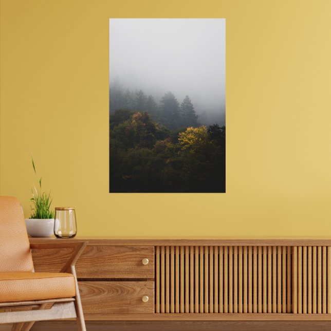 Poster Floresta de outono envolta em neblina (Sala de Estar 2)