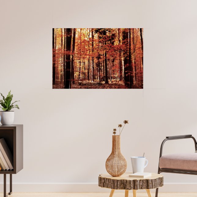 Poster Floresta de outono linda (Sala de Estar 3)
