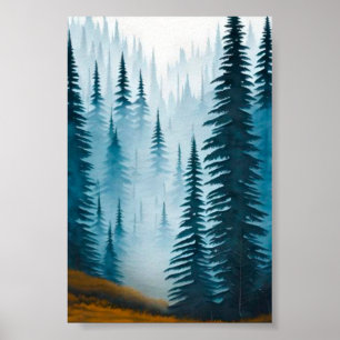 Poster Floresta de pinheiro