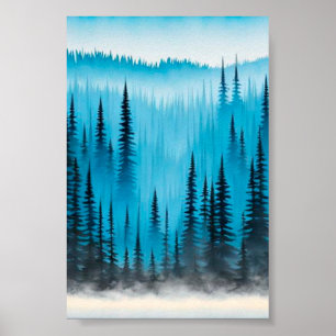 Poster Floresta de pinheiro