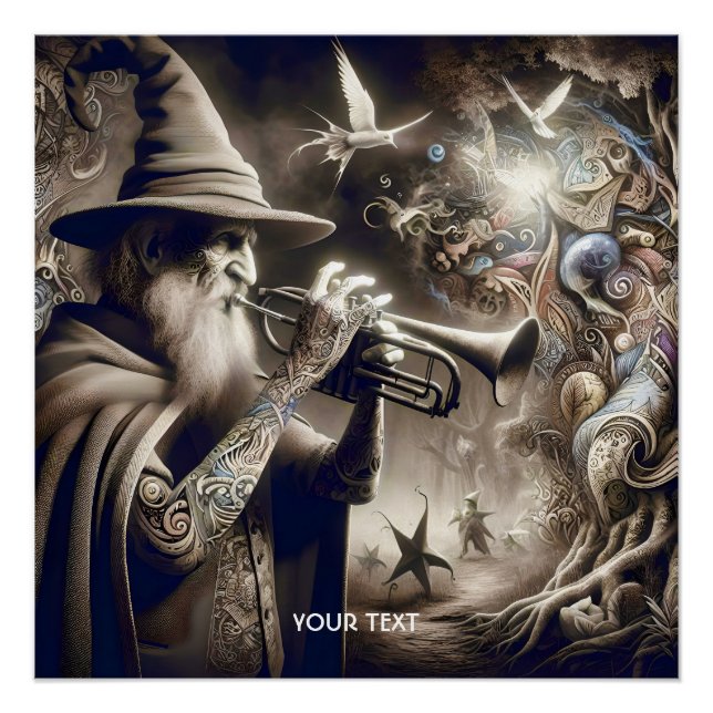 Póster Floresta de Trompete do Feitiço Fantasy (Frente)