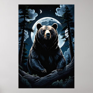 Poster Floresta de Urso Grizzly