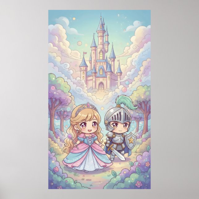 Poster Floresta do Castelo de Magia da Princesa Knight (Frente)