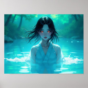 Poster Floresta do Lago do Espírito da Água Mística