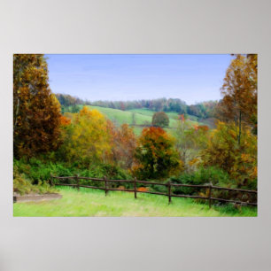 Poster Floresta do regaço - pintura da queda