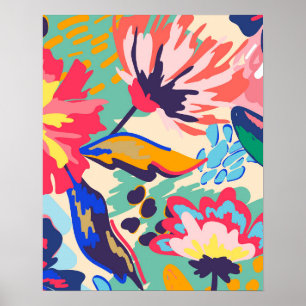 Poster Floresta e rosas