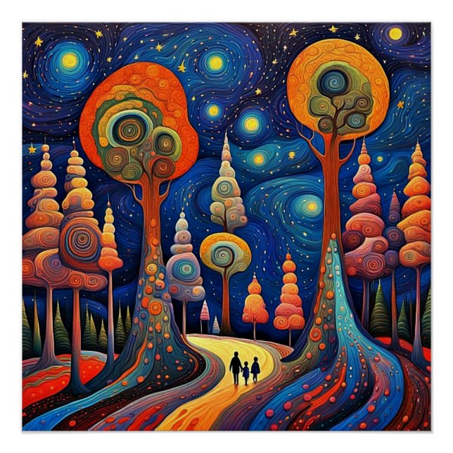 Póster Floresta Encantada em Foco (Frente)