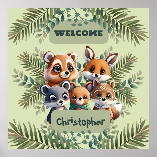 Poster Floresta Encantada Personalizada Mundo Mágico  (Frente)