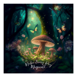 Póster Floresta Encantada - Tornar Mágico Todos os Dias -
