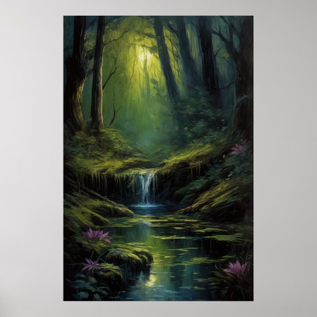 Poster Floresta Escura Antiga (Frente)