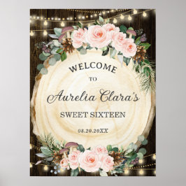 Poster Floresta Floral Encantada Rustic Blush 16