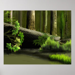 Póster Floresta Lepidodendron Um