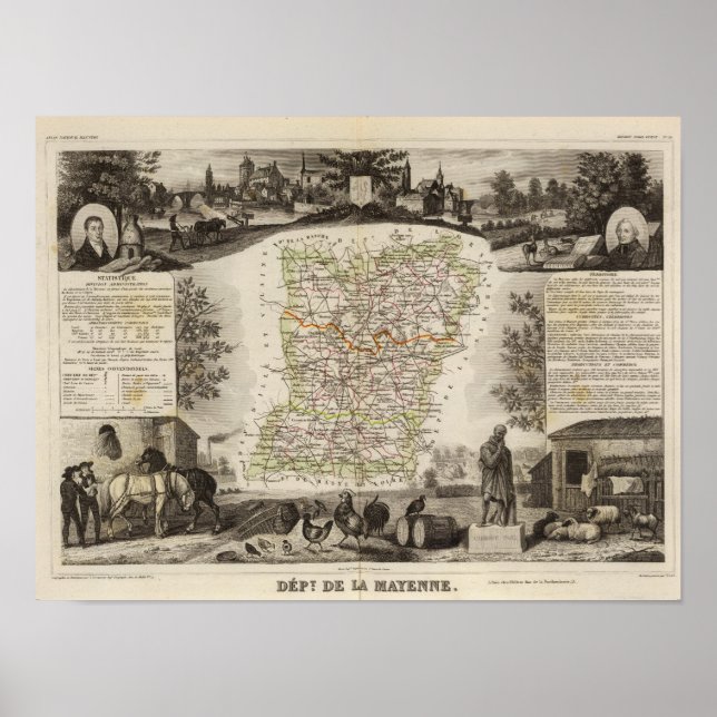 Poster Floresta, limites distritais (Frente)