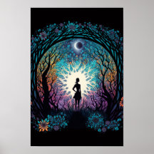 Poster Floresta Mandala Psicodélica | Trippy 4