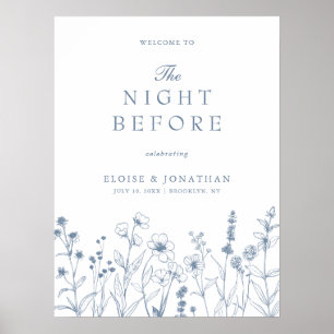 Poster Floresta Mínima Bem-vinda à Noite Antes