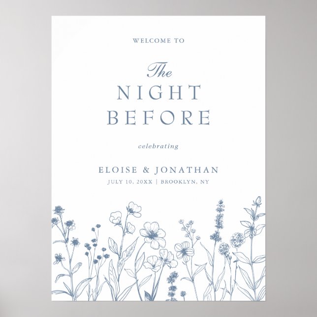 Poster Floresta Mínima Bem-vinda à Noite Antes (Frente)