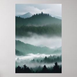 Poster Floresta Misty Mountain