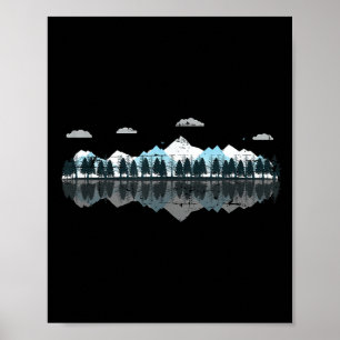 Poster Floresta Montanhosa ao Ar Livre Reflexão Natureza