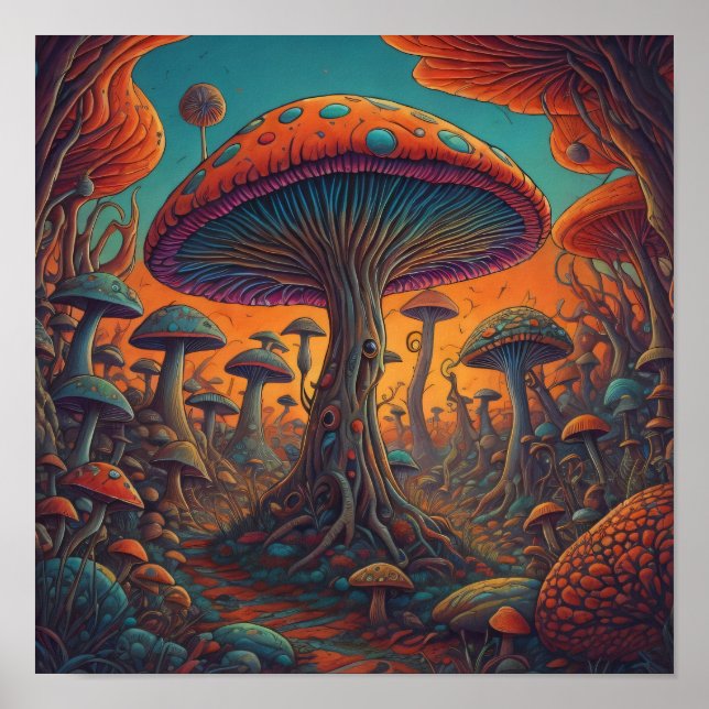 Poster Floresta Mushroom (Frente)