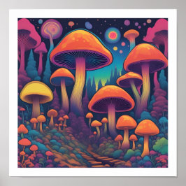 Poster Floresta Mushroom
