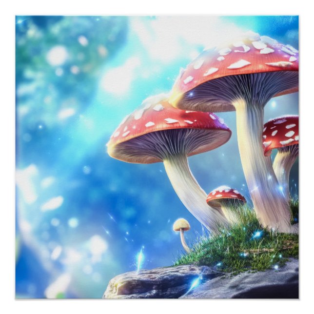 Póster Floresta Mushroom (Frente)
