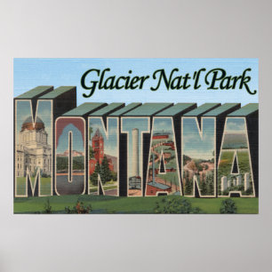 Poster Floresta nacional da geleira, Montana